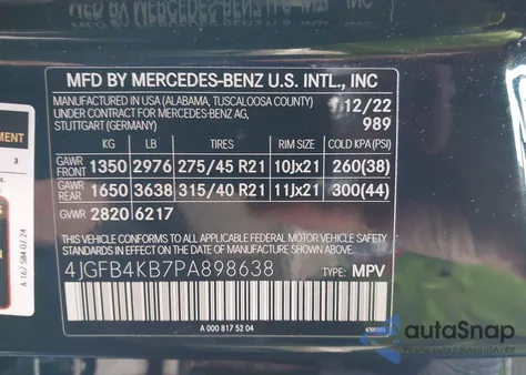 2023 Mercedes-Benz Gle 350 4Matic from USA, damaged, VIN 4JGFB4KB7PA898638